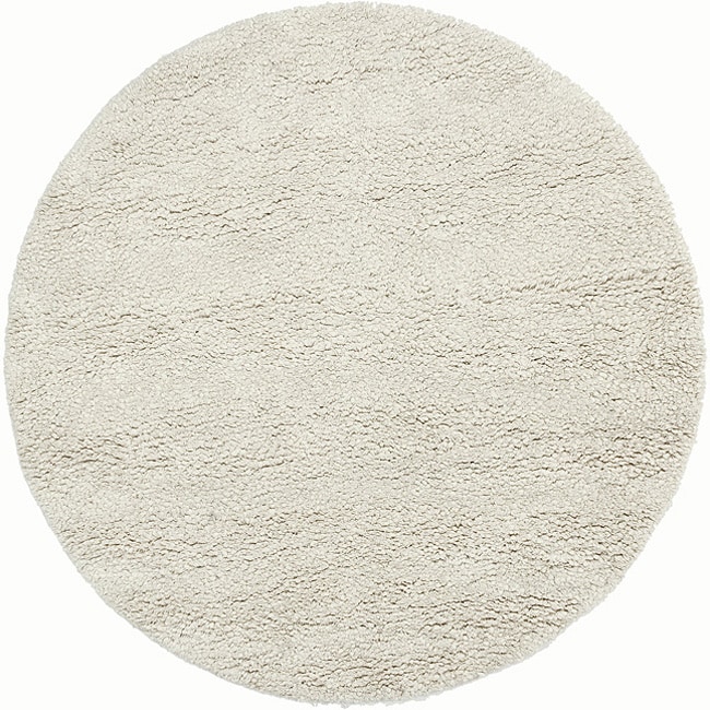 Hand woven Edenbridge New Zealand Wool Plush Shag Rug (8 Round)