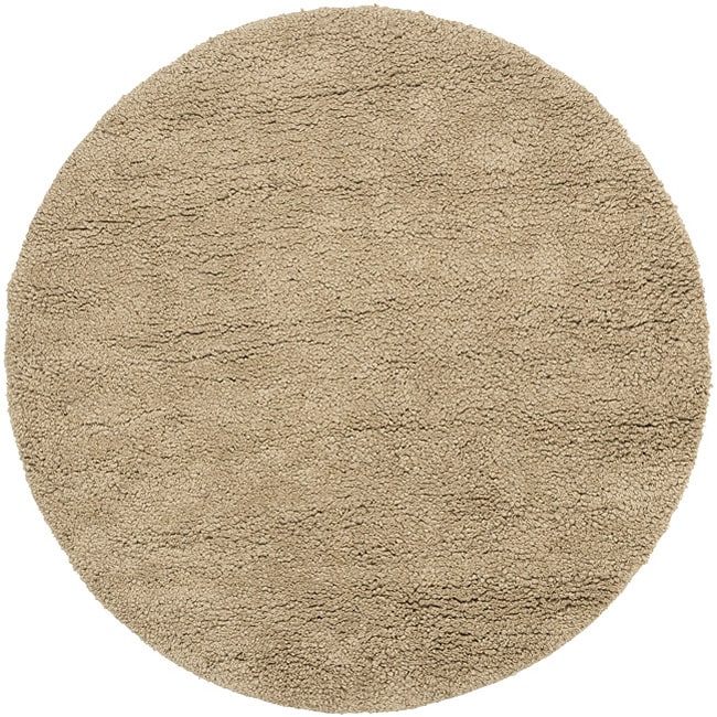 Hand woven Edmonton New Zealand Wool Plush Shag Rug (8 Round)