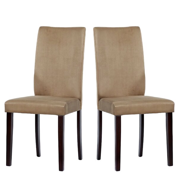 Cortesi Home Cece Cream Vinyl Dining Chairs (Set of 2)