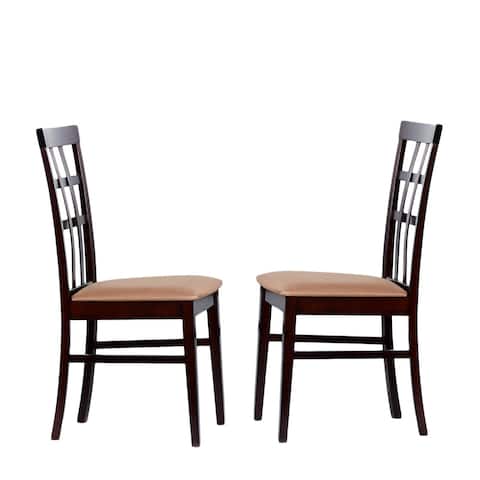 Warehouse of Tiffany Justin Light Capuccino Dining Chairs (Set of 4)