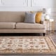 preview thumbnail 27 of 81, Handmade Nick Bordered Wool Area Rug 8' Round - Beige - Round