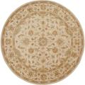 Hand-tufted Pennine Ivory Floral Border Wool Area Rug (8' Round)