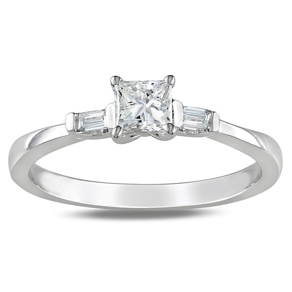 Miadora 14k White Gold 1/2ct TDW Diamond Engagement Ring (G-H, I1-I2)