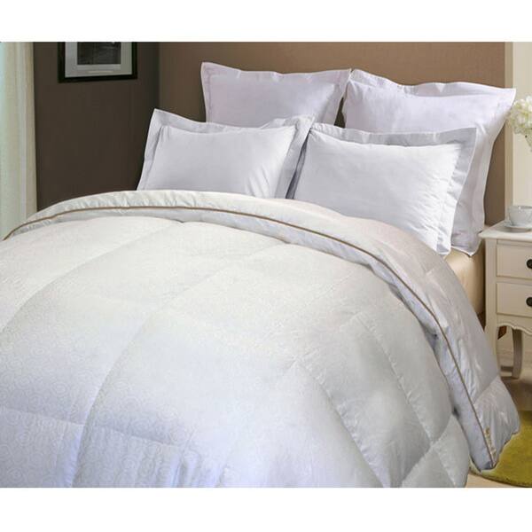 Shop Royal Luxe 500 Thread Count Jacquard White Down Comforter