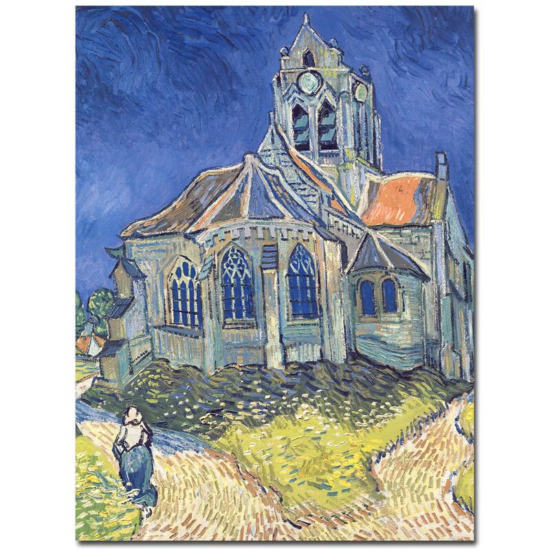 Vincent Van Gogh 'church At Auvers-sur-oise 1890' Art - Bed Bath 