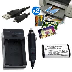 Battery/ Charger/ Photo Paper/ USB Cable for Kodak KLIC 8000 Eforcity Camera Batteries & Chargers