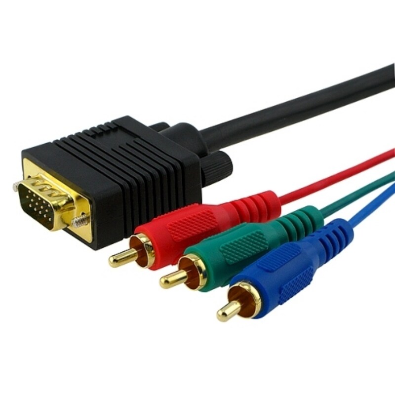 INSTEN 6-foot Black VGA to RGB Component M/ M Cable