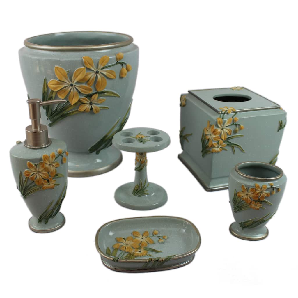 Sherry Kline Villa Flora Bath Accessory 6-piece Set
