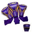 LSU Tigers NCAA Contour Wood Headcover Set