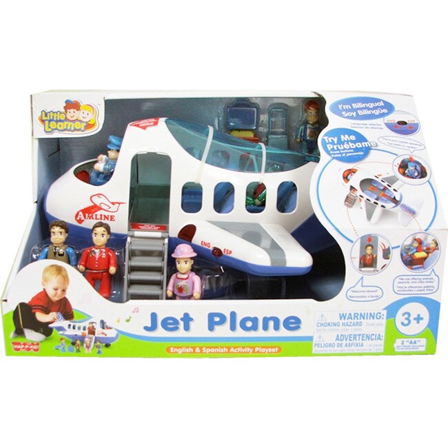 Happy Kid Toy Group Jet Plane English and Spanish Activity Set ...