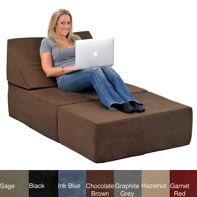 Comfort Lounge Memory Foam Chair/Ottoman Set Lounging Sectional