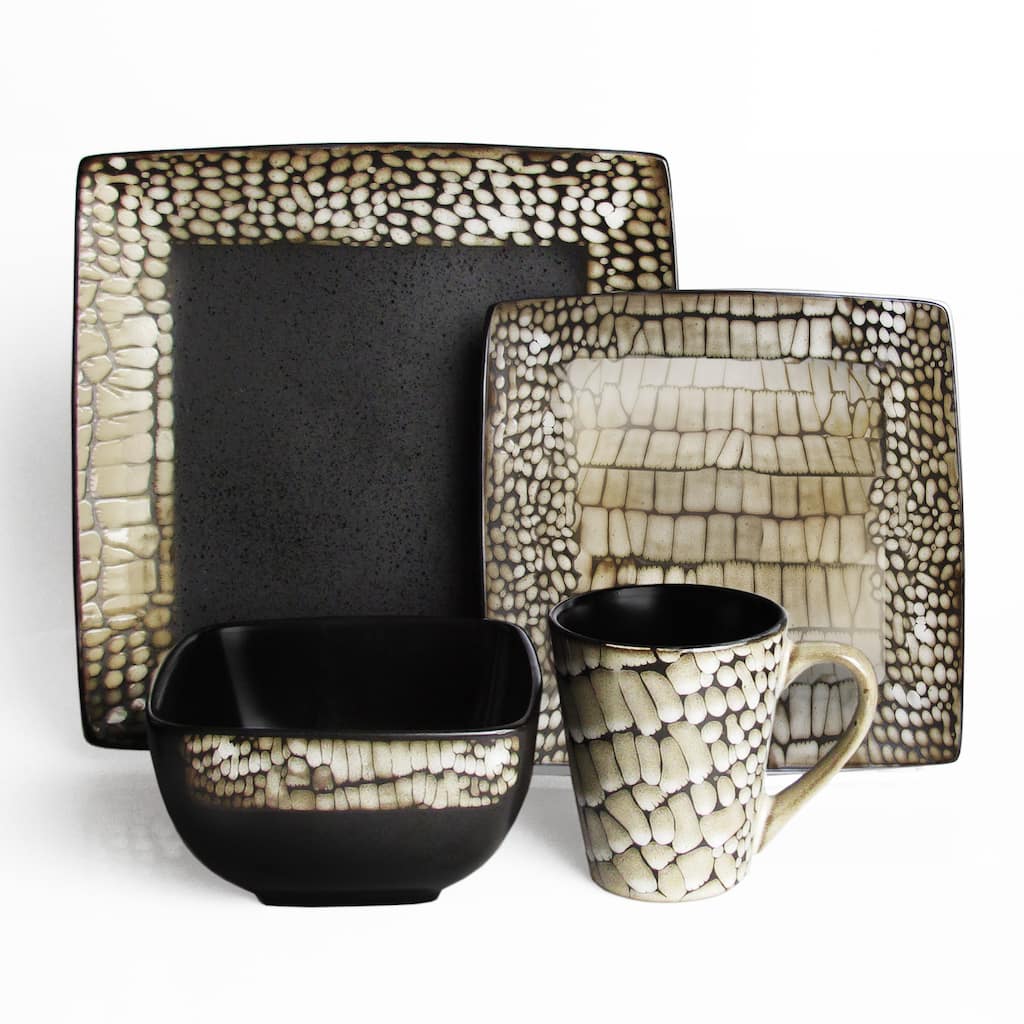 American Atelier Boa White 16-piece Dinnerware Set (Service for 4)