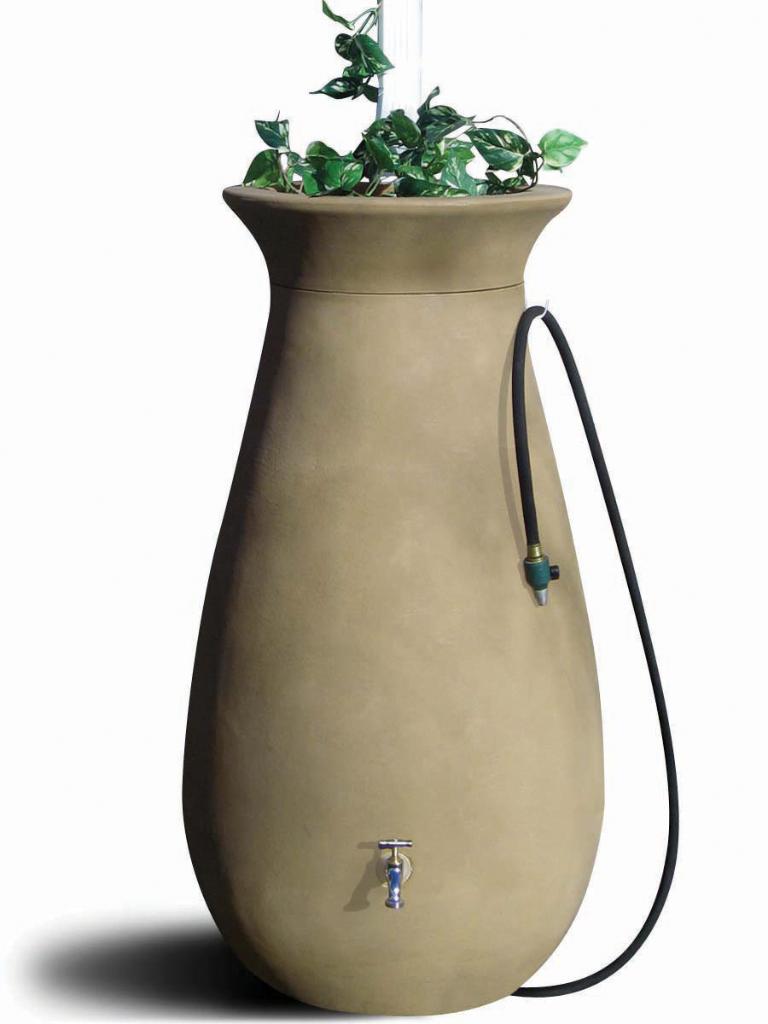 Algreen Sandalwood Cascata Rain Water Barrel 65 Gal