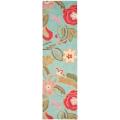 Safavieh Handmade Blossom Blue Wool Rug - 2'3" x 8'