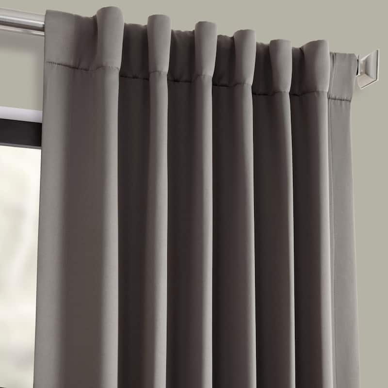 Exclusive Fabrics Neutral Gray Room Darkening Curtain Panel Pair (2 Panels)