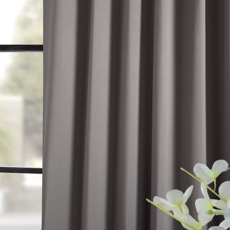 Exclusive Fabrics Neutral Gray Room Darkening Curtain Panel Pair (2 Panels)