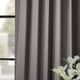 preview thumbnail 8 of 7, Exclusive Fabrics Neutral Gray Room Darkening Curtain Panel Pair (2 Panels)