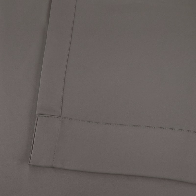 Exclusive Fabrics Neutral Gray Room Darkening Curtain Panel Pair (2 Panels)