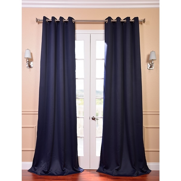 Exclusive Fabrics Eclipse Blue Thermal Blackout 84-inch Curtain Panel Pair