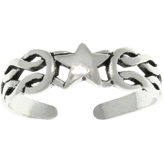 Carolina Glamour Collection Celtic Star Sterling Silver Adjustable Toe Ring