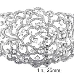 Miadora 14k White Gold 8 1/8ct TDW Diamond Bangle Bracelet (G H, I1 I2) Miadora One of a Kind Bracelets