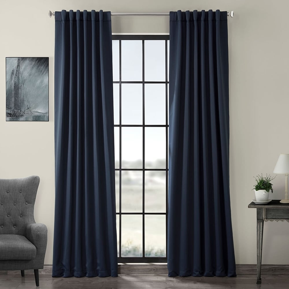 Nickel Grommet Top Insulated Blackout Curtain 120 Inch Length Pair, 