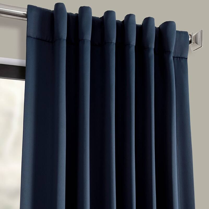 Exclusive Fabrics Eclipse Blue Room Darkening Curtain Panel Pair (2 Panels)