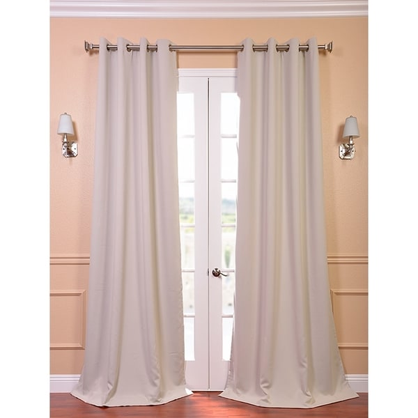 Beige Thermal Blackout 120 inch Curtain Panel Pair EFF Curtains