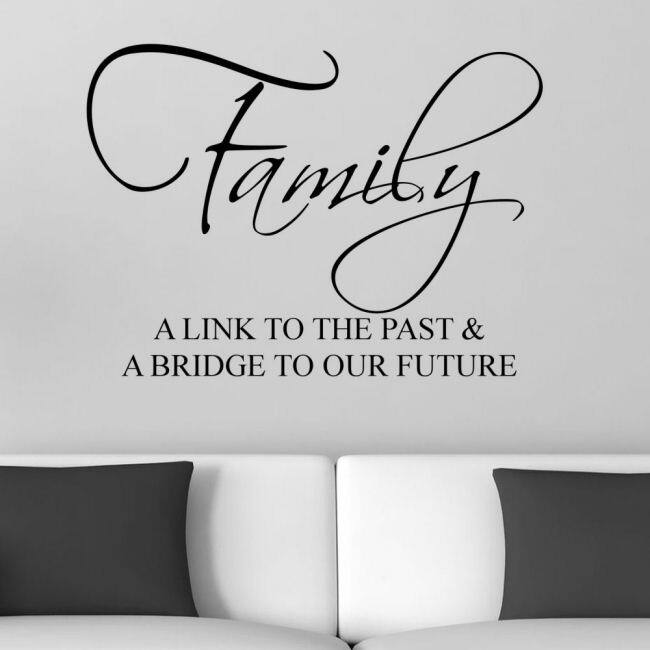 Vinyl 'Family, A Link to the Past & A Bridge to Our Future' Wall Decal