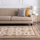 preview thumbnail 23 of 81, Handmade Nick Bordered Wool Area Rug 6' Square/Surplus - Beige - Square