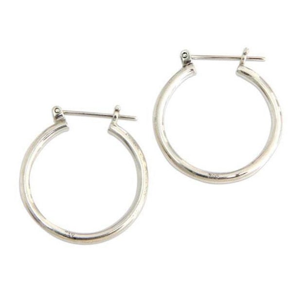 Handmade Sterling Silver Moonlit Dess Hoop Earrings Indonesia Handmade Sterling Silver X27 Moonlit Dess Hoop Earrings Indonesia