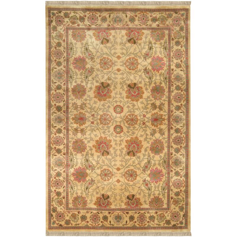 Hand Knotted Scoresby Semi-Worsted New Zealand Wool Area Rug - 3'6" x 5'6" - 3'6" x 5'6" - 3'6" x 5'6" - Gold/Yellow
