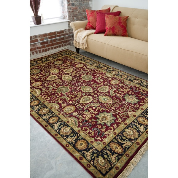 Hand-Knotted Taj Mahal Semi-Worsted Indoor New Zealand Wool Area Rug (9'6 x 13'6)