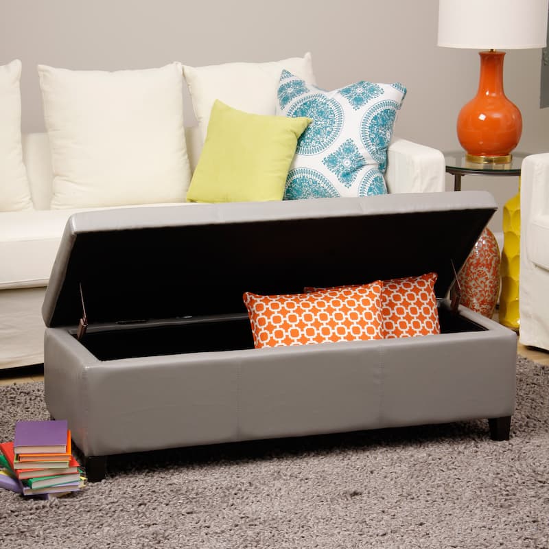 Warehouse of Tiffany Sharon Faux Leather Storage Bench