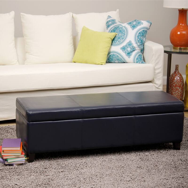 Warehouse of Tiffany Sharon Faux Leather Storage Bench