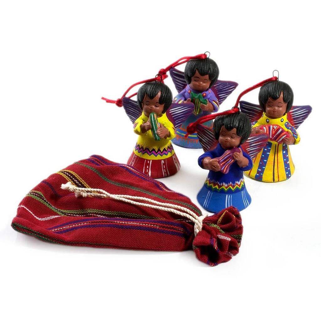 Set of 4 Ceramic 'Angels' Ornaments