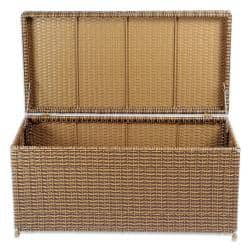 Pensacola Wicker Patio Storage Deck Box by Havenside Home - Honey