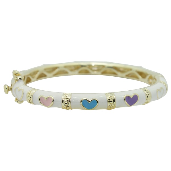 Goldtone and Multi colored Enamel Baby Bracelet Children's Bracelets