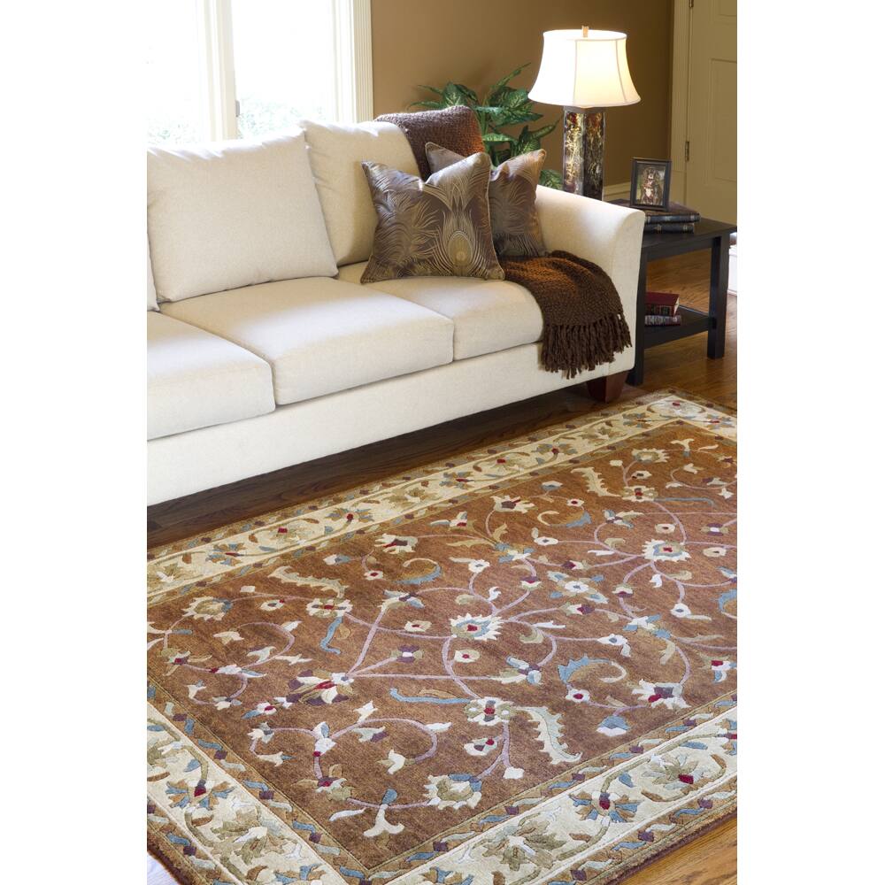 Hand Knotted Anastacia Semi-Worsted New Zealand Wool Area Rug - 9' x 13' - 9' x 13'