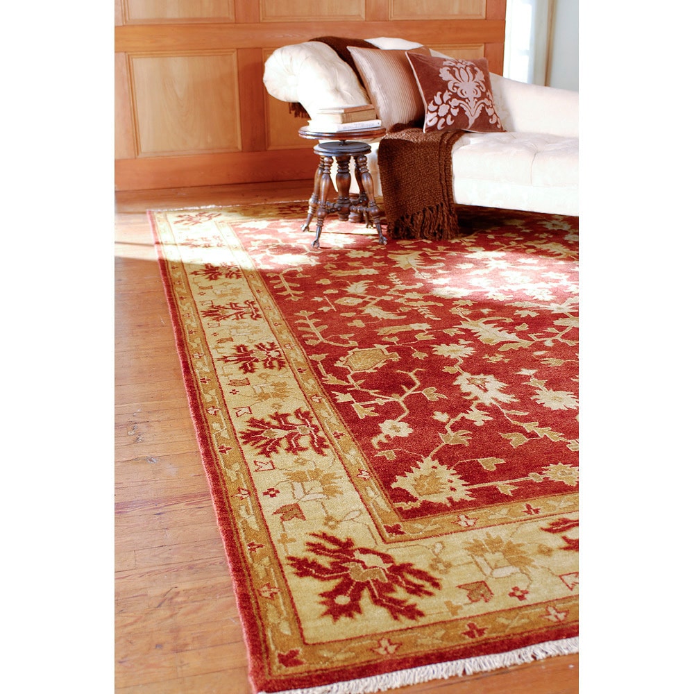 Hand Knotted Antolya Semi worsted New Zealand Wool Rug ( 9 X 13 )