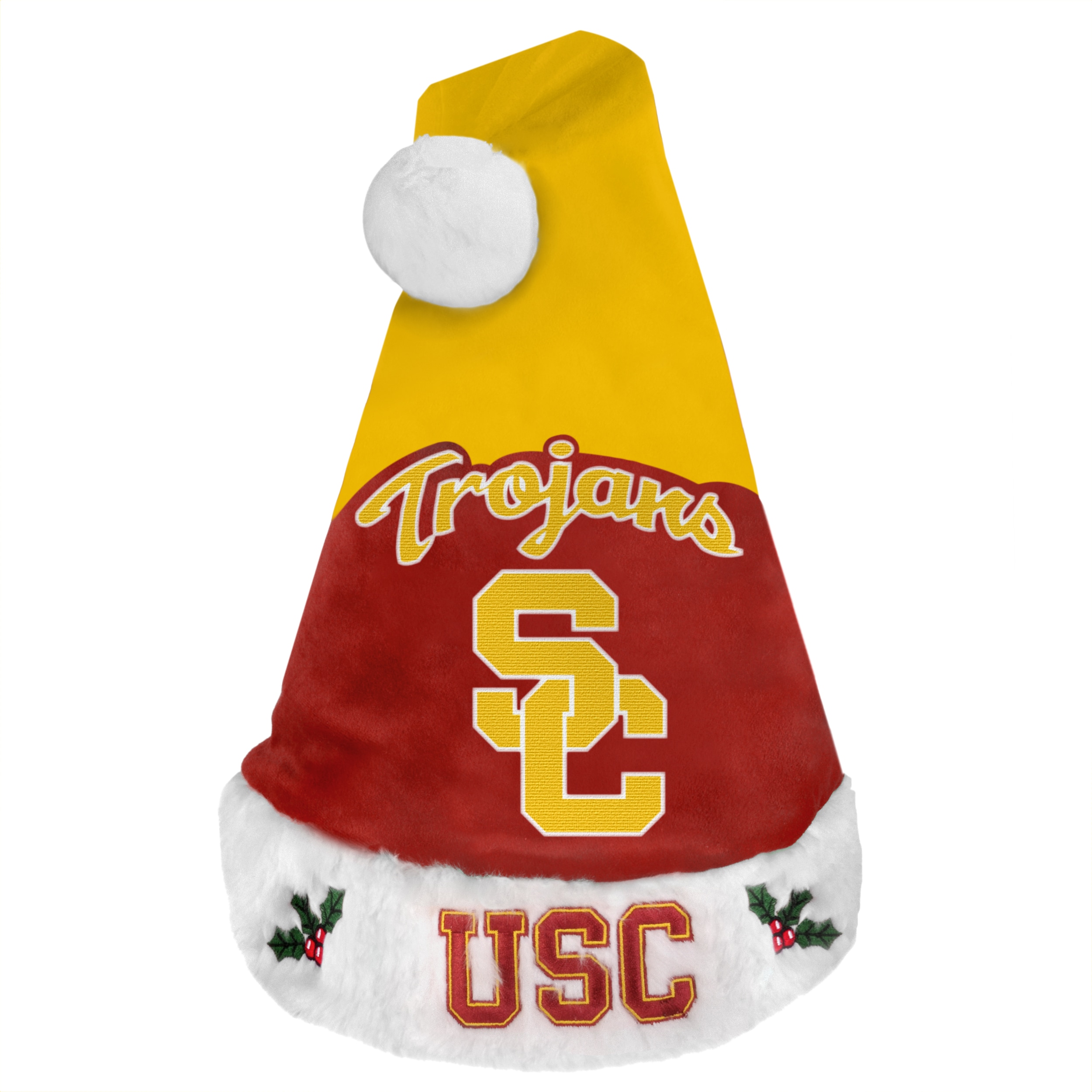 USC Trojans 2011 Colorblock Runoff Logo Santa Hat