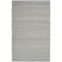 Hand Woven Gray Descartes New Zealand Wool Soft Braided Texture Area Hand Woven Terni Braided Texture New Zealand Wool Area Rug 5 X 8