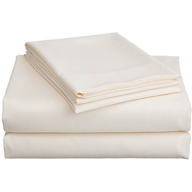 Ivory Cotton 200 Thread Count Full-size 4-piece Sheet Set - 13963992 ...