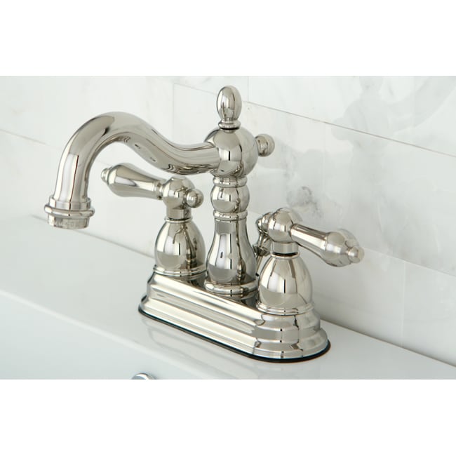 shop heritage polished nickel bathroom faucet - free shipping today