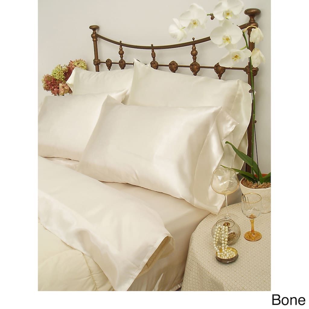 Charmeuse II Satin Full-size Sheet Set with Bonus Pillowcases