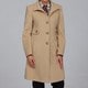 camel funnel neck coat
