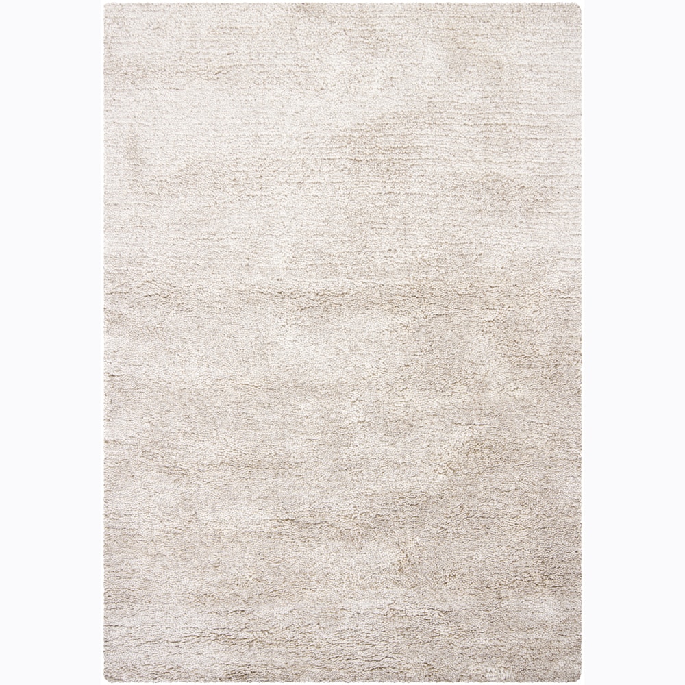 Hand woven Mandara Ivory Shag Rug (67x96)