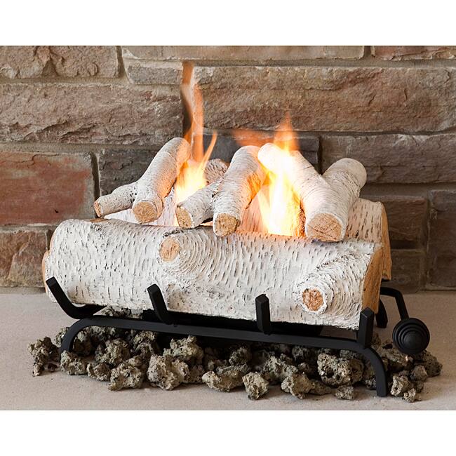 Real Flame Birch 18 in. L x 13 in. D x 14.5 in. H Convert-To-Gel Log Set
