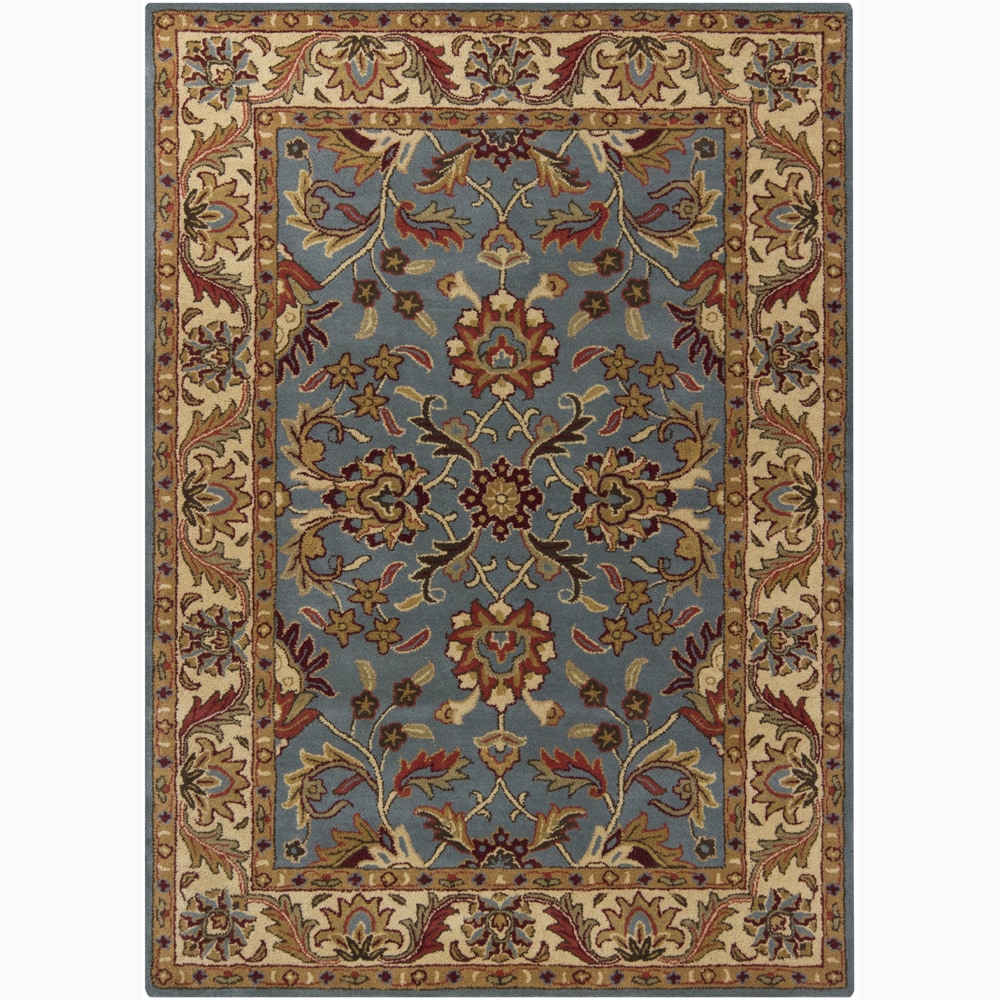 Mandara Hand tufted Oriental Grey Wool Rug (9 X 13