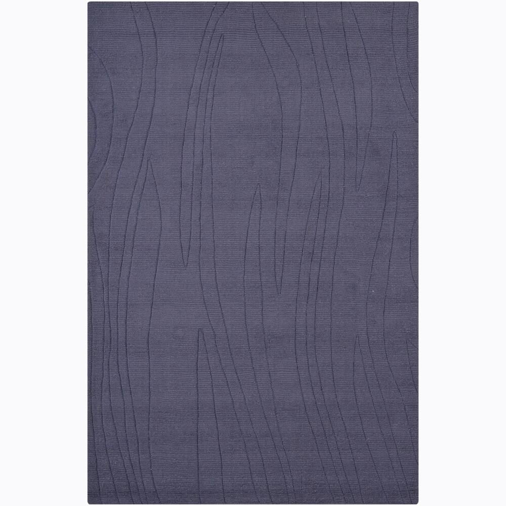 Hand-tufted Mandara Blue Stone Geometric Wool Rug (5' x 7'6)